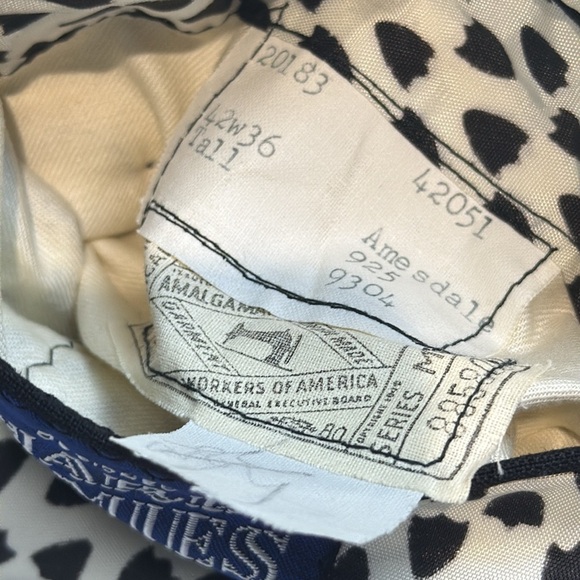 Hardy Amies for Henry Singer Mens Double Breasted Blazer Jacket 42 Tall Classic - Picture 7 of 10